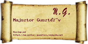 Majsztor Gusztáv névjegykártya